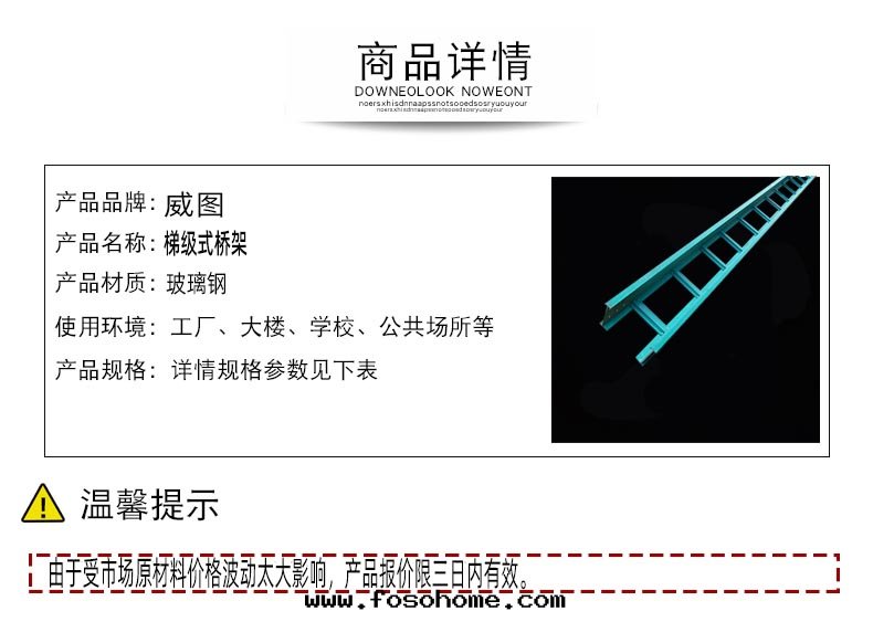 玻璃鋼(gāng)梯式大(dà)跨距電(diàn)缆(lǎn)橋(qiáo)架